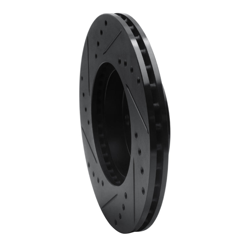R1 90-05 Buick Skylark Front Right Drilled & Slotted Black Brake Rotor