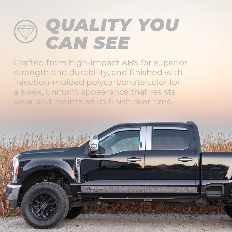 Putco 14-18 Chevy Silverado LD - 4 Door - Crew Cab Element Chrome Window Visors