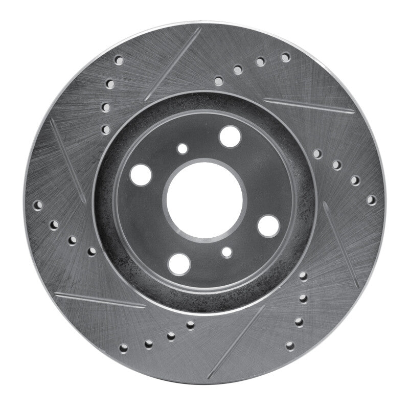 R1 04-06 Scion XA Front Right Drilled & Slotted Silver Brake Rotor