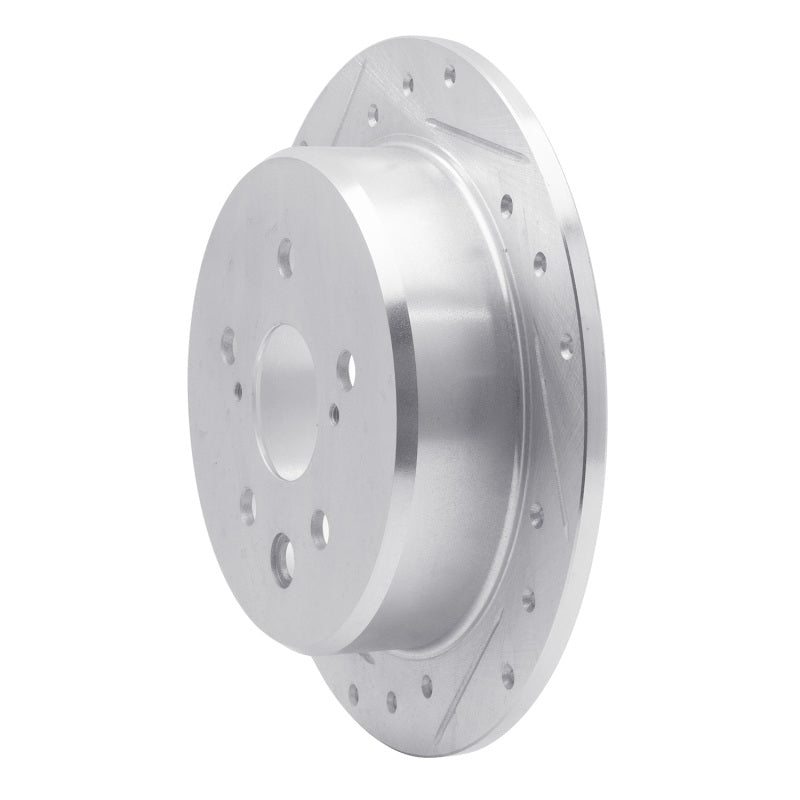 R1 06-15 Lexus IS250 Rear Left Drilled & Slotted Silver Brake Rotor