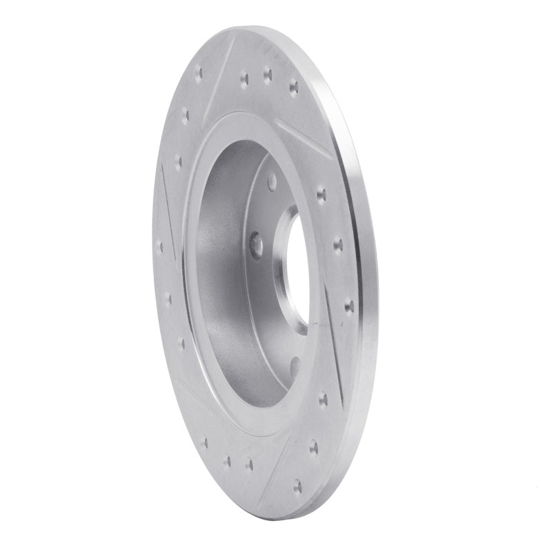 R1 90-93 Mazda Miata Rear Right Drilled & Slotted Silver Brake Rotor