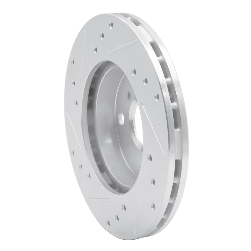 R1 90-91 Toyota Celica Front Right Drilled & Slotted Silver Brake Rotor