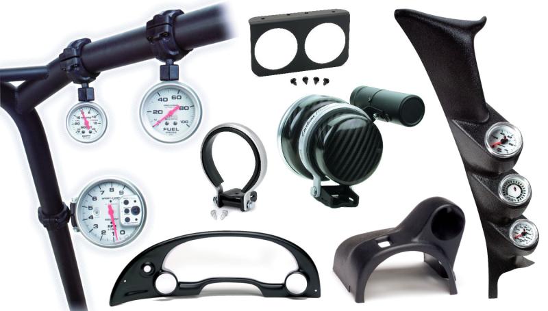 Autometer 99-07 Ford Super Duty / 99-05 Excursion Black Dual 52mm Pillar Pod