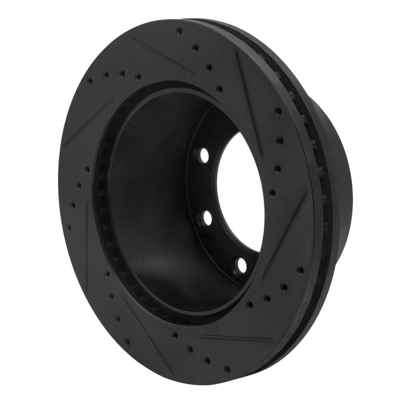 R1 05-12 Ford F-250 4WD (Super Duty) Rear Left Drilled & Slotted Black Brake Rotor