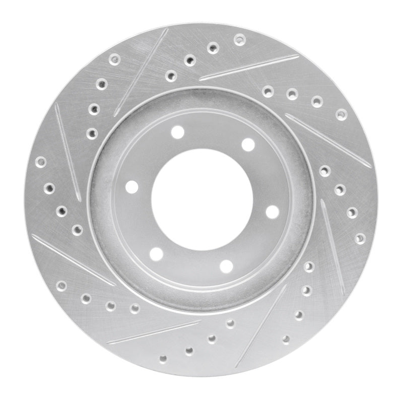 R1 93-98 Toyota T100 Front Right Drilled & Slotted Silver Brake Rotor