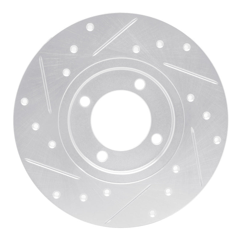 R1 70-79 Toyota Celica Front Right Drilled & Slotted Silver Brake Rotor