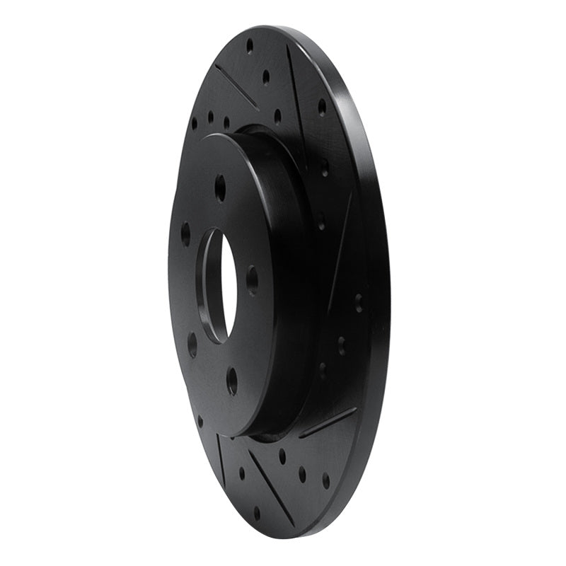 R1 01-08 Ford Mondeo (Mexico) Rear Right Drilled & Slotted Black Brake Rotor