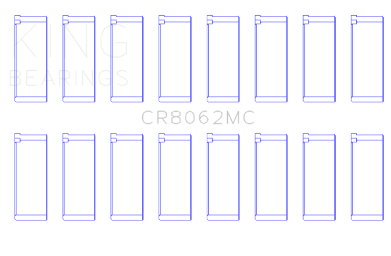 King Engine Bearings GM 6.2 - LT1/LT4 Gen V ( Size +.002) Connecting Rod Bearing Set