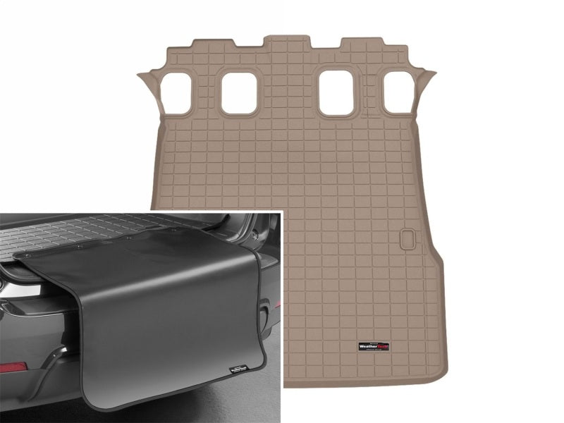 WeatherTech 25-26 Toyota 4Runner Trunk-5 Passenger Sea-Cargo Liner w/Bumper Protector 2pc - Tan