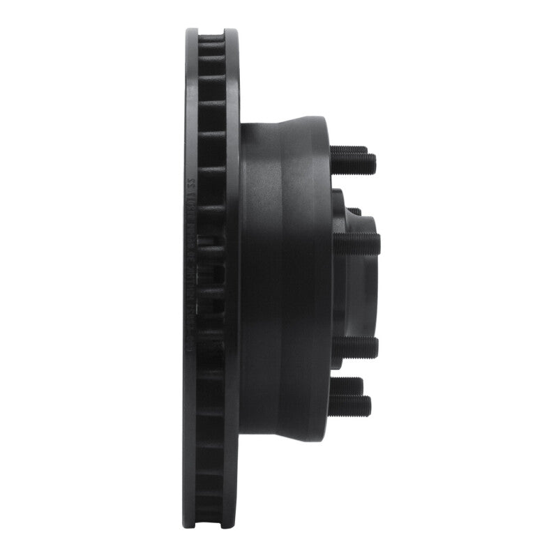 R1 93-95 Chevrolet G30 Front Right Drilled & Slotted Black Brake Rotor