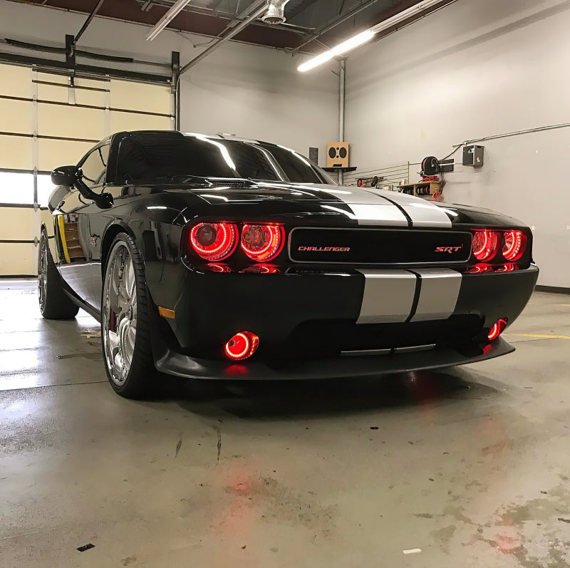 Oracle 08-14 Dodge Challenger LED Projector Headlight Halo Kit - Red