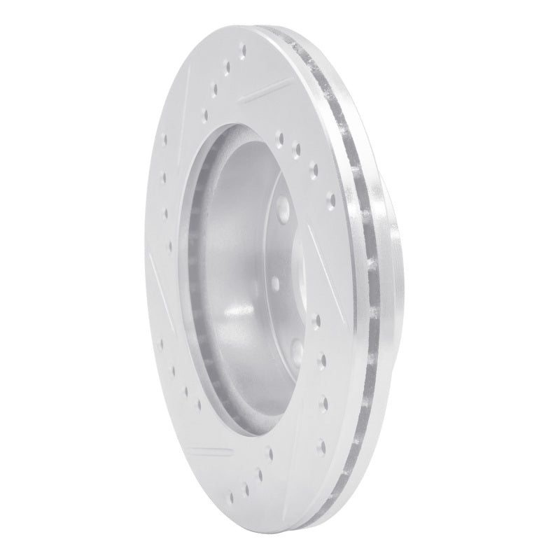 R1 83-87 Honda Prelude Front Right Drilled & Slotted Silver Brake Rotor