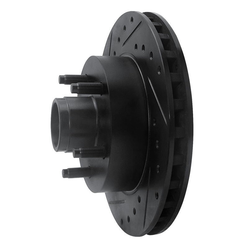 R1 95-97 Ford Ranger (USA/Canada) Front Left Drilled & Slotted Black Brake Rotor