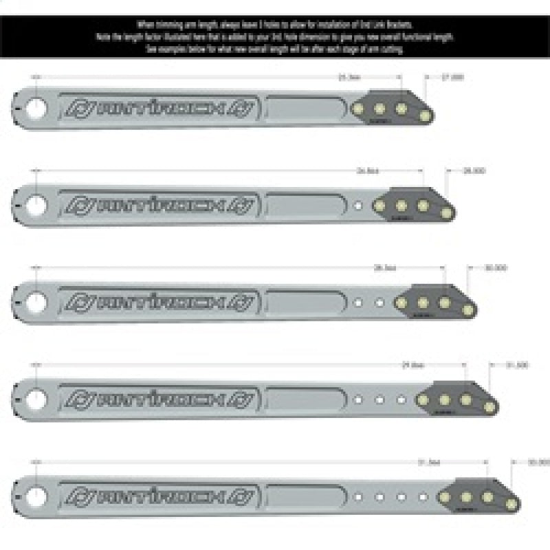 RockJock Billet Aluminum Antirock Pre-Runner Sway Bar Arms (33.67in OAL 35 spline) w/ Hardware