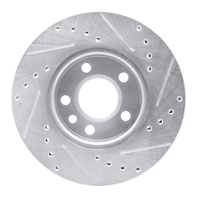 R1 92-95 Volkswagen EuroVan Front Left Drilled & Slotted Silver Brake Rotor