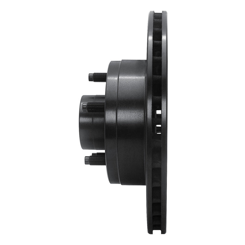 R1 80-83 Ford F-150 RWD Front Left Drilled & Slotted Black Brake Rotor