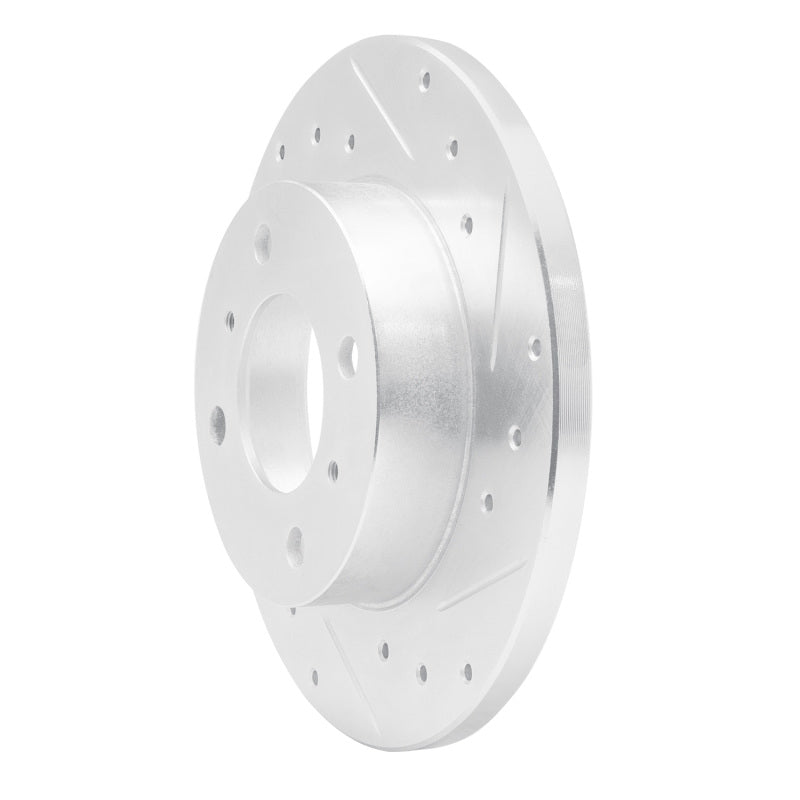 R1 92-96 Dodge COLT Front Right Drilled & Slotted Silver Brake Rotor