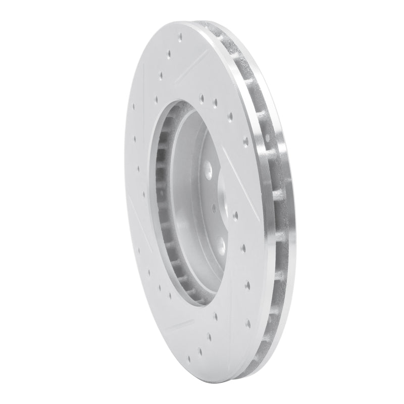 R1 90-91 Toyota Celica Front Right Drilled & Slotted Silver Brake Rotor