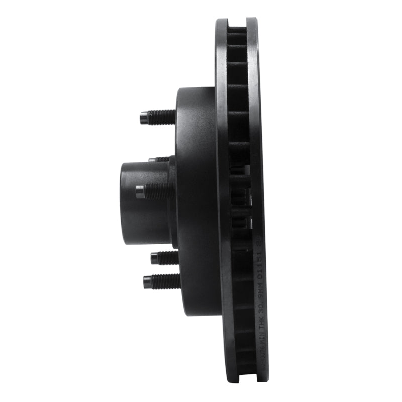 R1 94-99 Dodge Ram 1500 Pickup Front Left Drilled & Slotted Black Brake Rotor