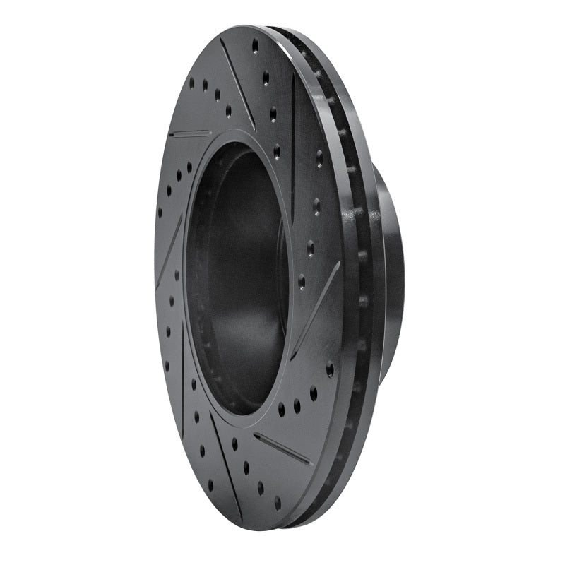 R1 06-13 BMW 125i (Mexico) Front Left Drilled & Slotted Black Brake Rotor