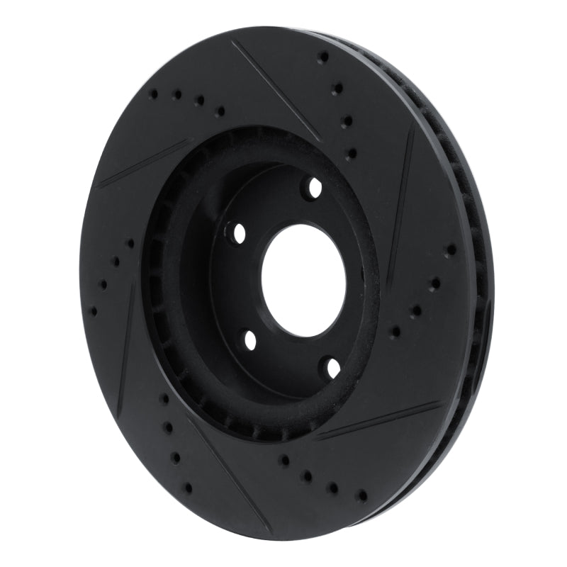 R1 10-14 Renault SAFRANE (Mexico) Front Left Drilled & Slotted Black Brake Rotor