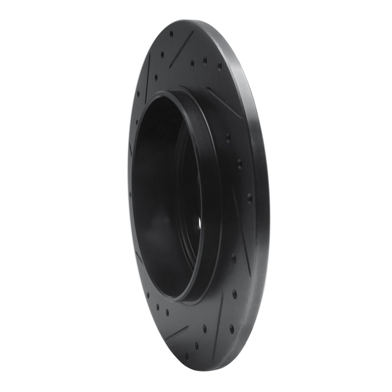R1 03-05 Lincoln AVIATOR Rear Right Drilled & Slotted Black Brake Rotor