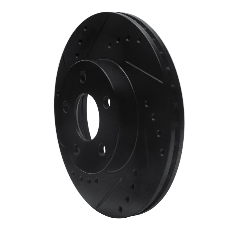R1 90-05 Buick Skylark Front Left Drilled & Slotted Black Brake Rotor