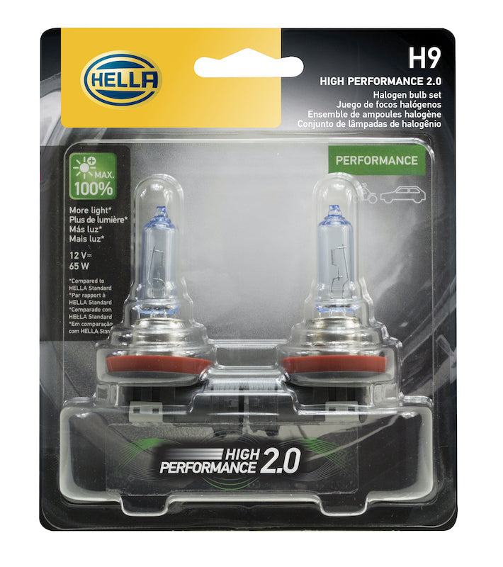 Hella H9 12V 65W PGJ19-5 HP 2.0 Halogen Bulbs