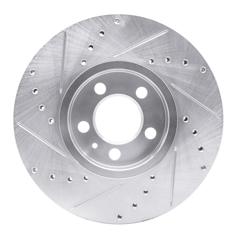 R1 98-18 Audi A1 (Mexico) Front Right Drilled & Slotted Silver Brake Rotor