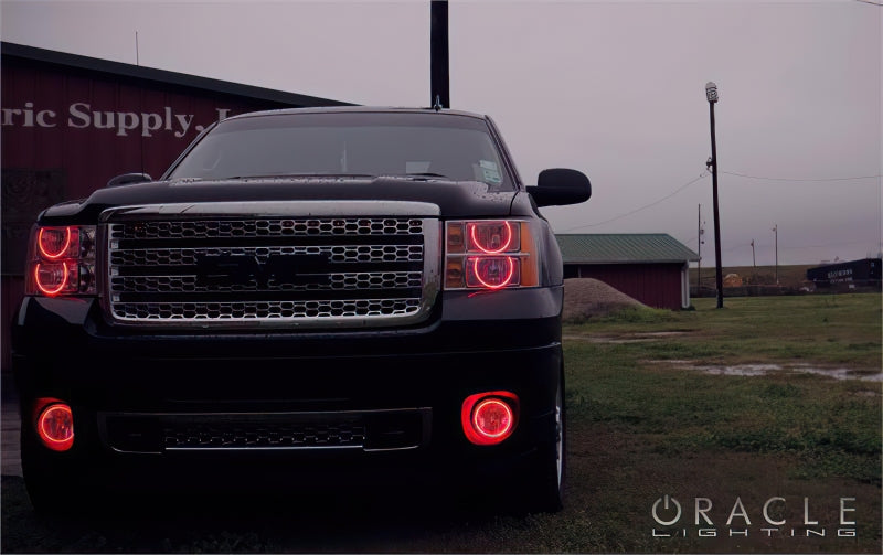 Oracle 08-13 GMC Sierra LED Round Ring Headlight Halo Kit - UV/Purple