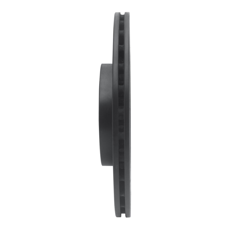 R1 09-14 Mini Cooper (Excl Clubman) Front Right Drilled & Slotted Black Brake Rotor
