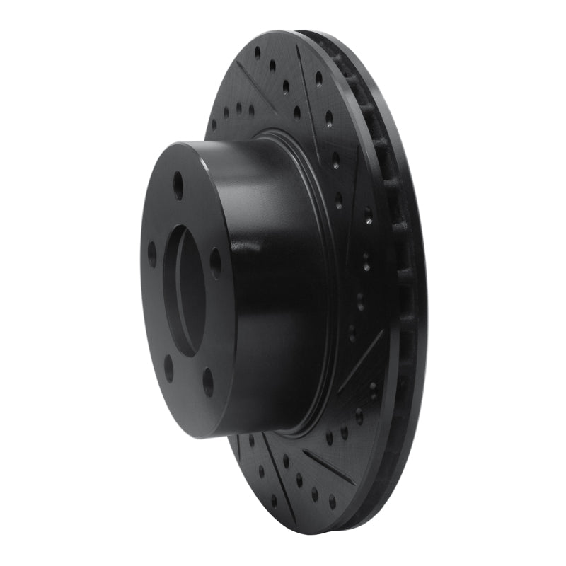 R1 80-89 American Motors Eagle Front Right Drilled & Slotted Black Brake Rotor