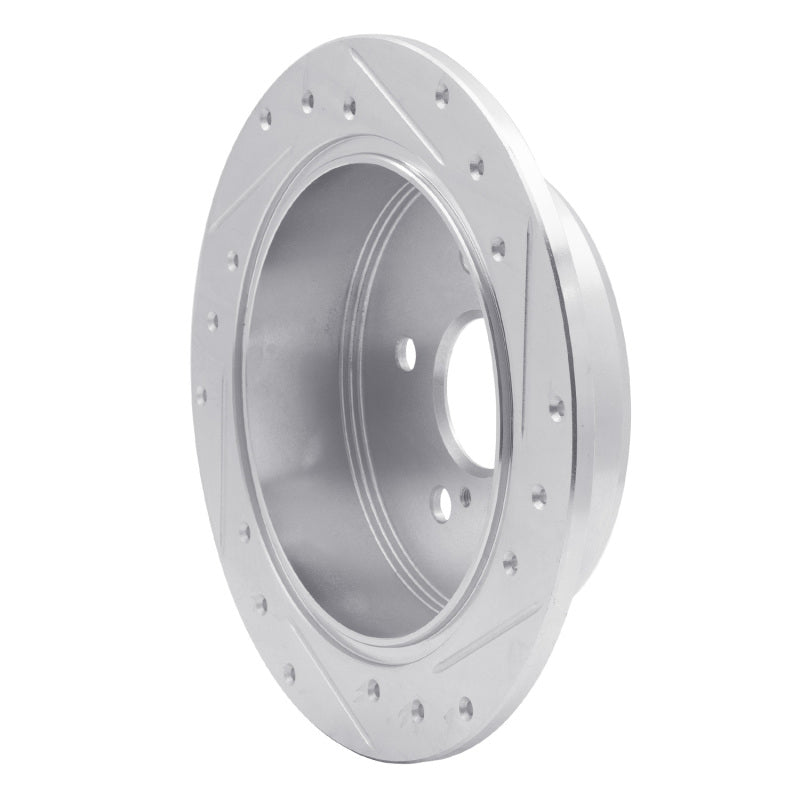 R1 06-15 Lexus IS250 Rear Left Drilled & Slotted Silver Brake Rotor