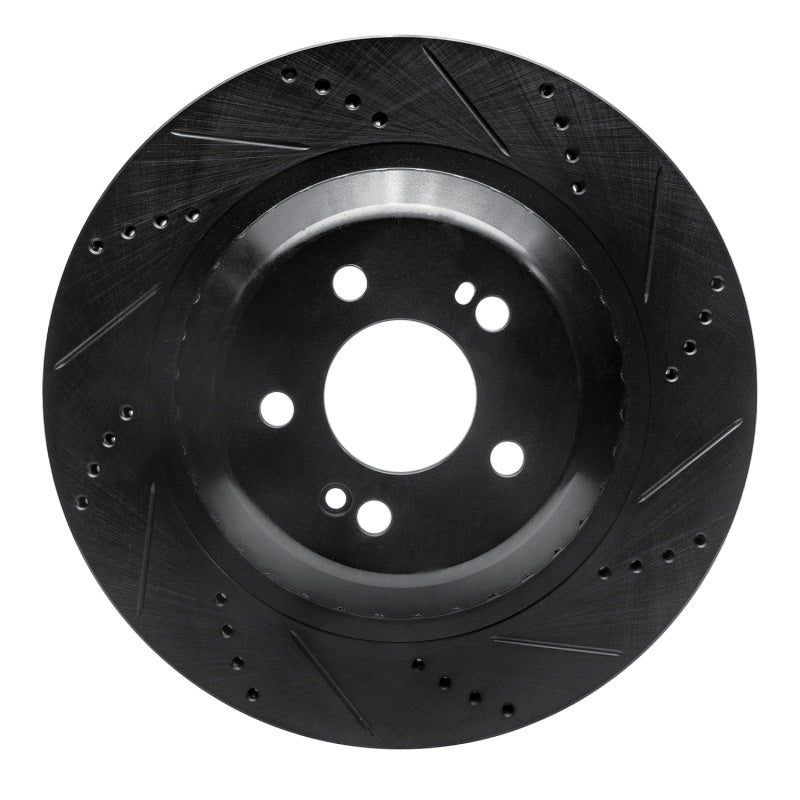 R1 14-21 Mercedes-Benz S400 (Canada & Mexico) Rear Right Drilled & Slotted Black Brake Rotor