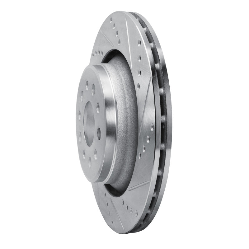 R1 17-24 Maserati LeVante Rear Right Drilled & Slotted Silver Brake Rotor