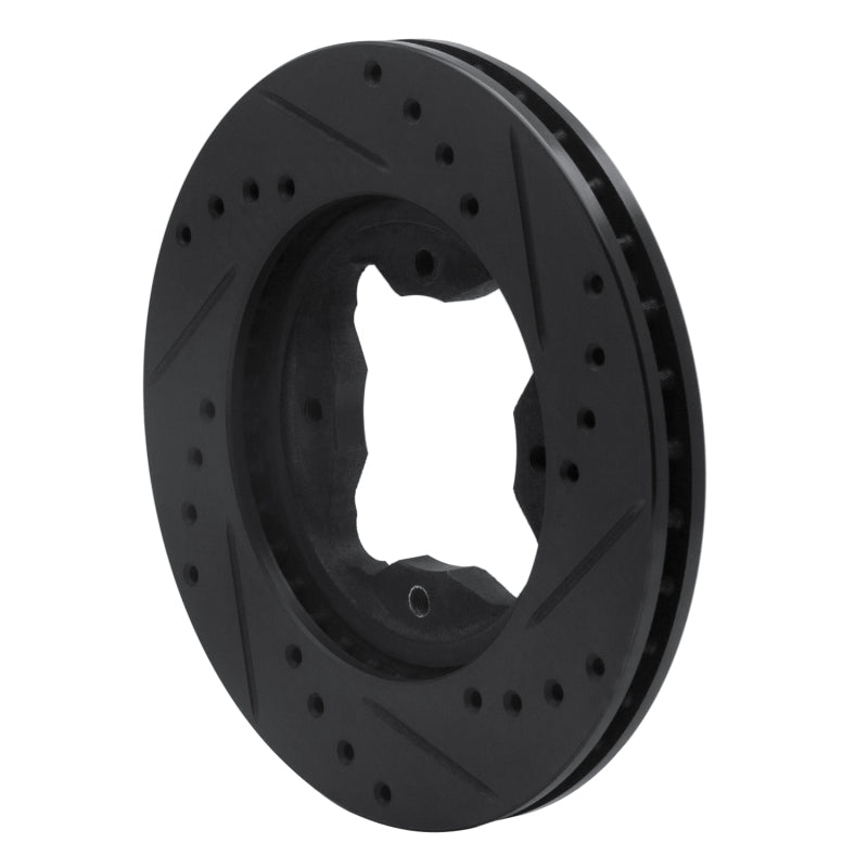 R1 90-97 Acura CL Front Left Drilled & Slotted Black Brake Rotor