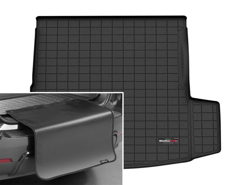 WeatherTech 2021+ BMW 330e Trunk Cargo Liner w/Bumper Protec - Blk (w/Cargo Floor in Upper Flat Pos)