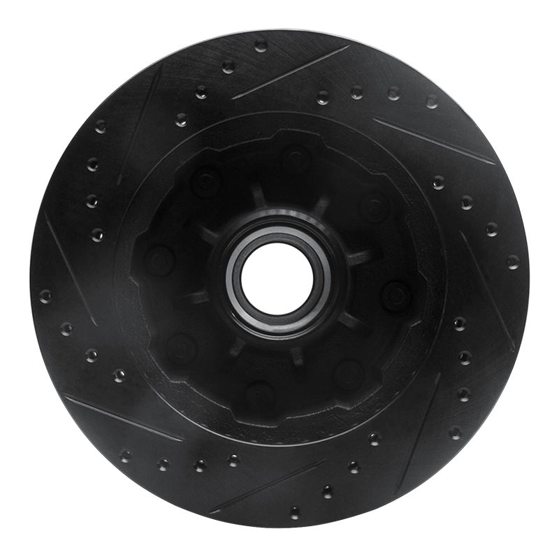 R1 71-95 Chevrolet C20 Pickup Front Right Drilled & Slotted Black Brake Rotor