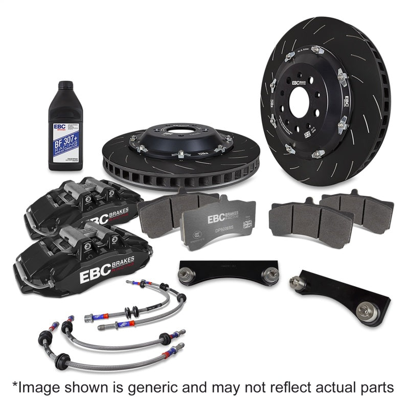 EBC Racing 12-21 Subaru WRX STI Black 6-Piston 355mm Rotors Apollo Front Big Brake Kit