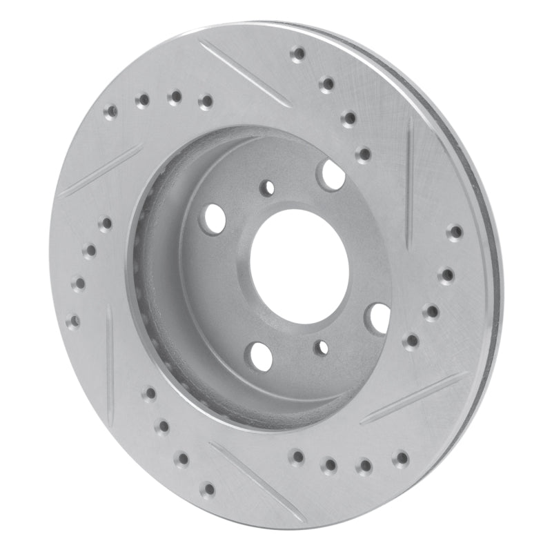 R1 99-05 Toyota Yaris (Mexico) Front Left Drilled & Slotted Silver Brake Rotor