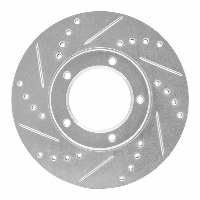 R1 84-95 Toyota Pickup Front Left Drilled & Slotted Silver Brake Rotor