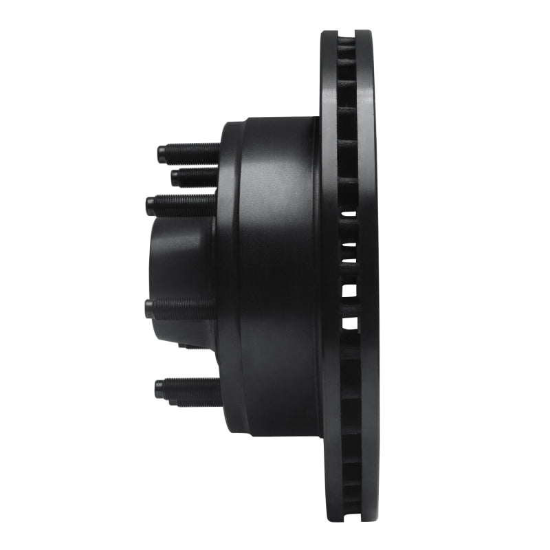 R1 80-85 Ford E-250 Econoline Club Wagon Front Right Drilled & Slotted Black Brake Rotor