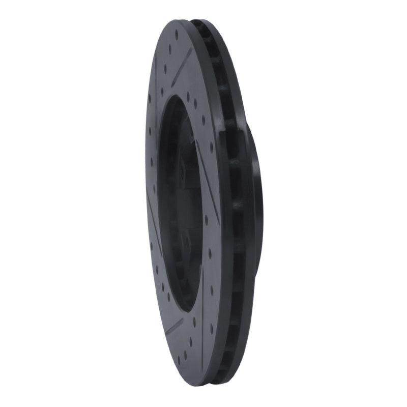 R1 87-89 Dodge Raider Front Right Drilled & Slotted Black Brake Rotor