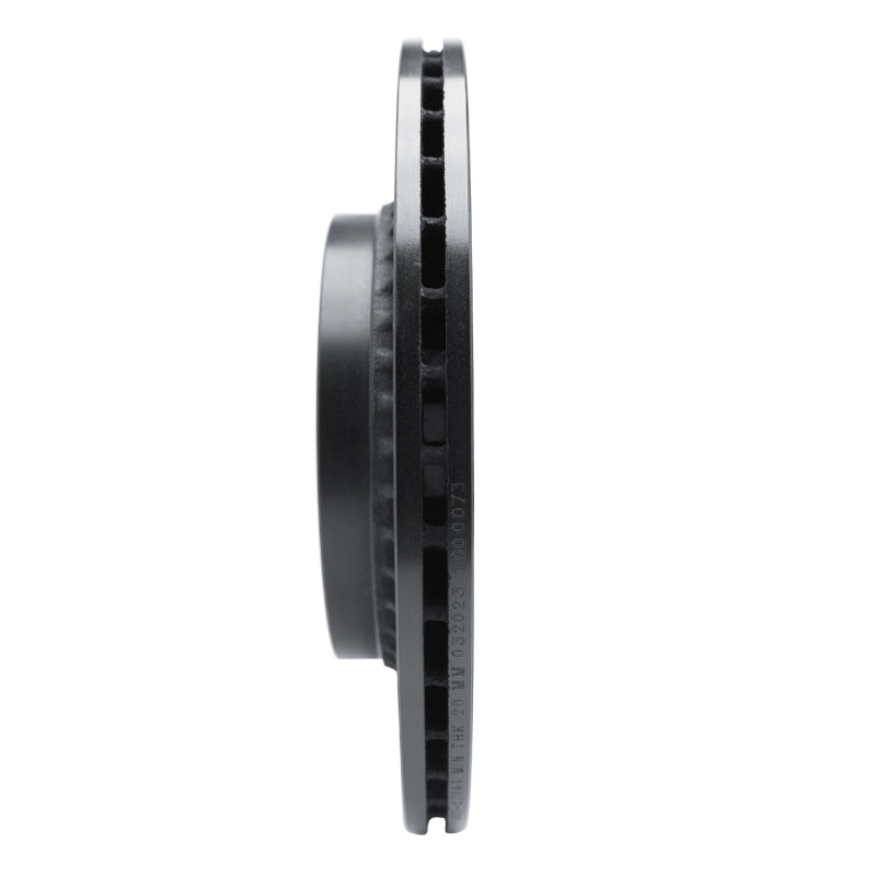 R1 10-17 Volvo XC60 Rear Left Drilled & Slotted Black Brake Rotor