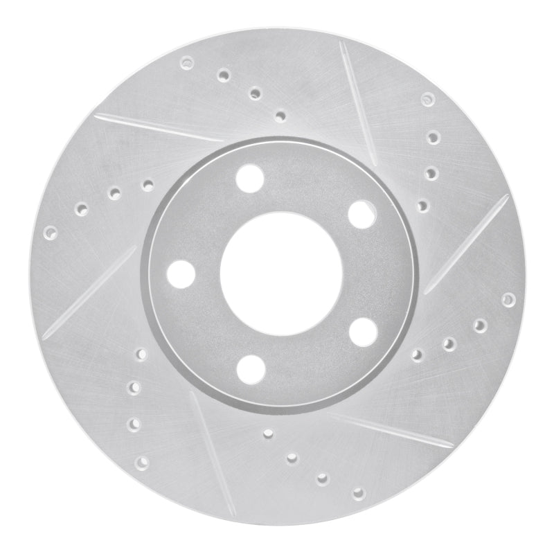 R1 92-08 Audi A6 Quattro Front Right Drilled & Slotted Silver Brake Rotor