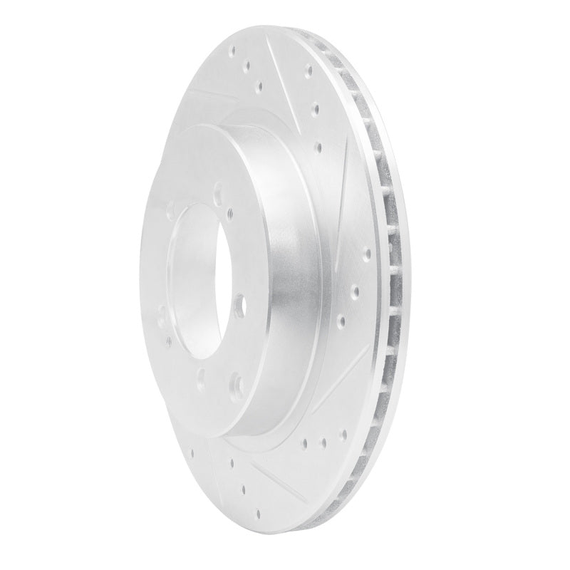 R1 93-99 Dodge STEALTH Rear Right Drilled & Slotted Silver Brake Rotor