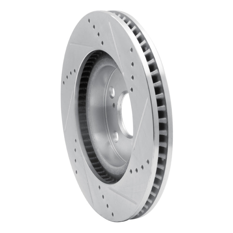 R1 08-18 Mercedes-Benz G550 Front Left Drilled & Slotted Silver Brake Rotor