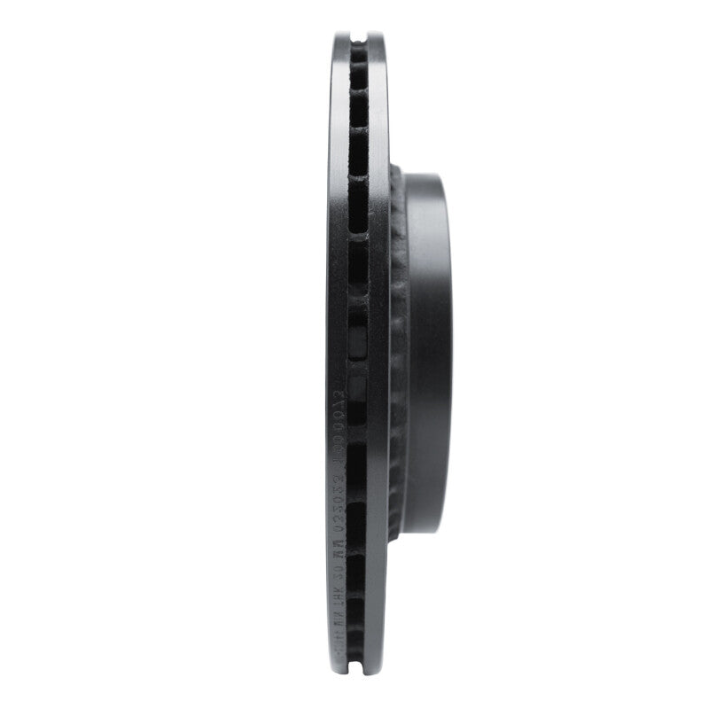 R1 10-17 Volvo XC60 Rear Right Drilled & Slotted Black Brake Rotor