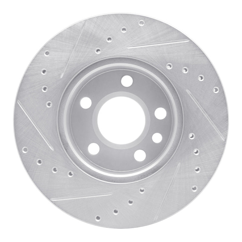 R1 92-95 Volkswagen EuroVan Front Right Drilled & Slotted Silver Brake Rotor