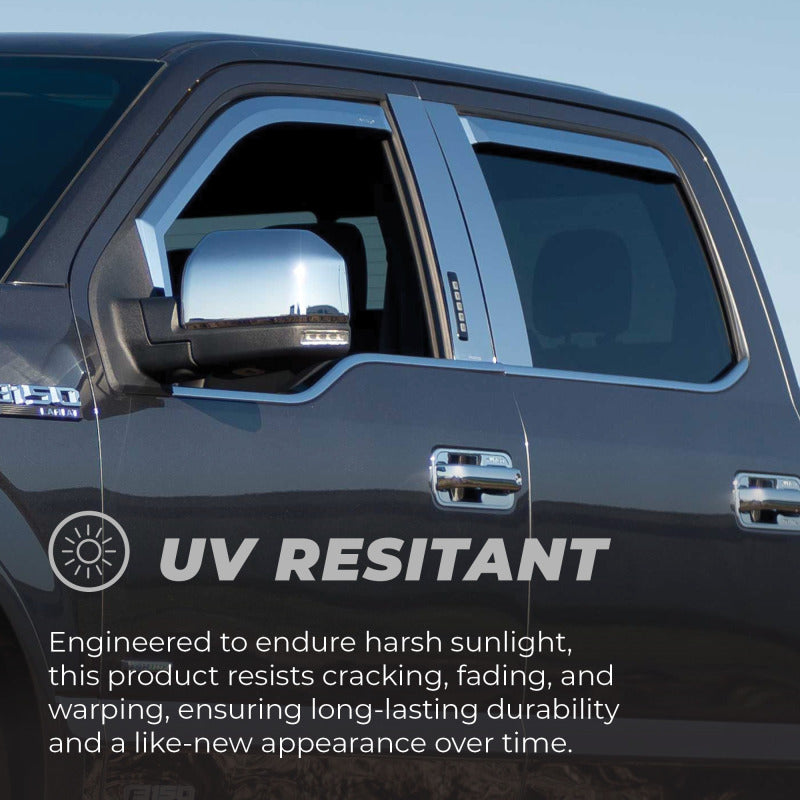 Putco 14-18 Chevy Silverado LD - 4 Door - Crew Cab Element Chrome Window Visors